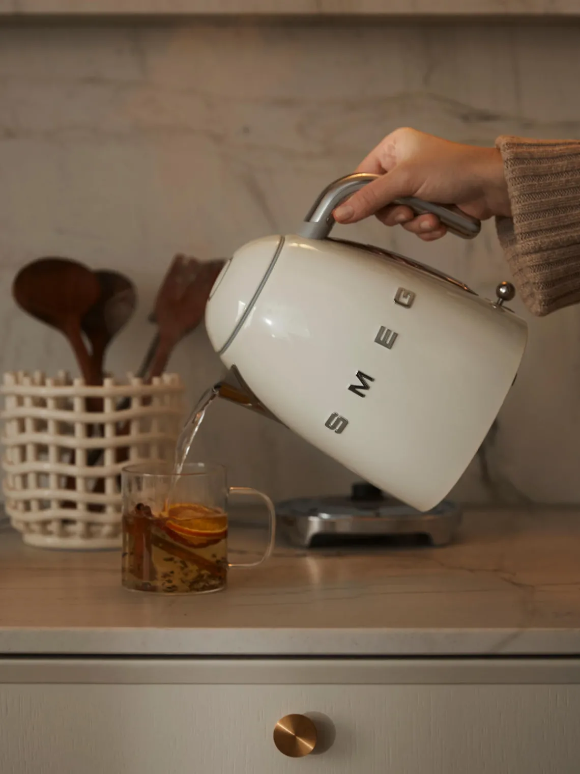 Online Smeg Bouilloire 50's Style, 1,7 L Blanc crème, haute brillance