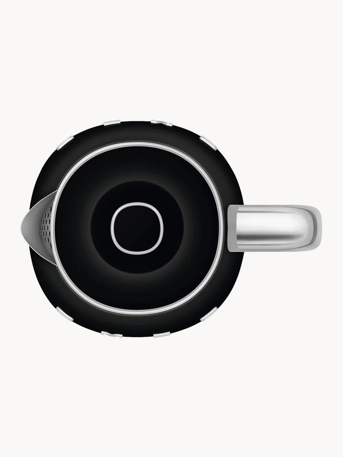 Outlet Smeg Bouilloire 50's Style, 800 mL Noir, haute brillance