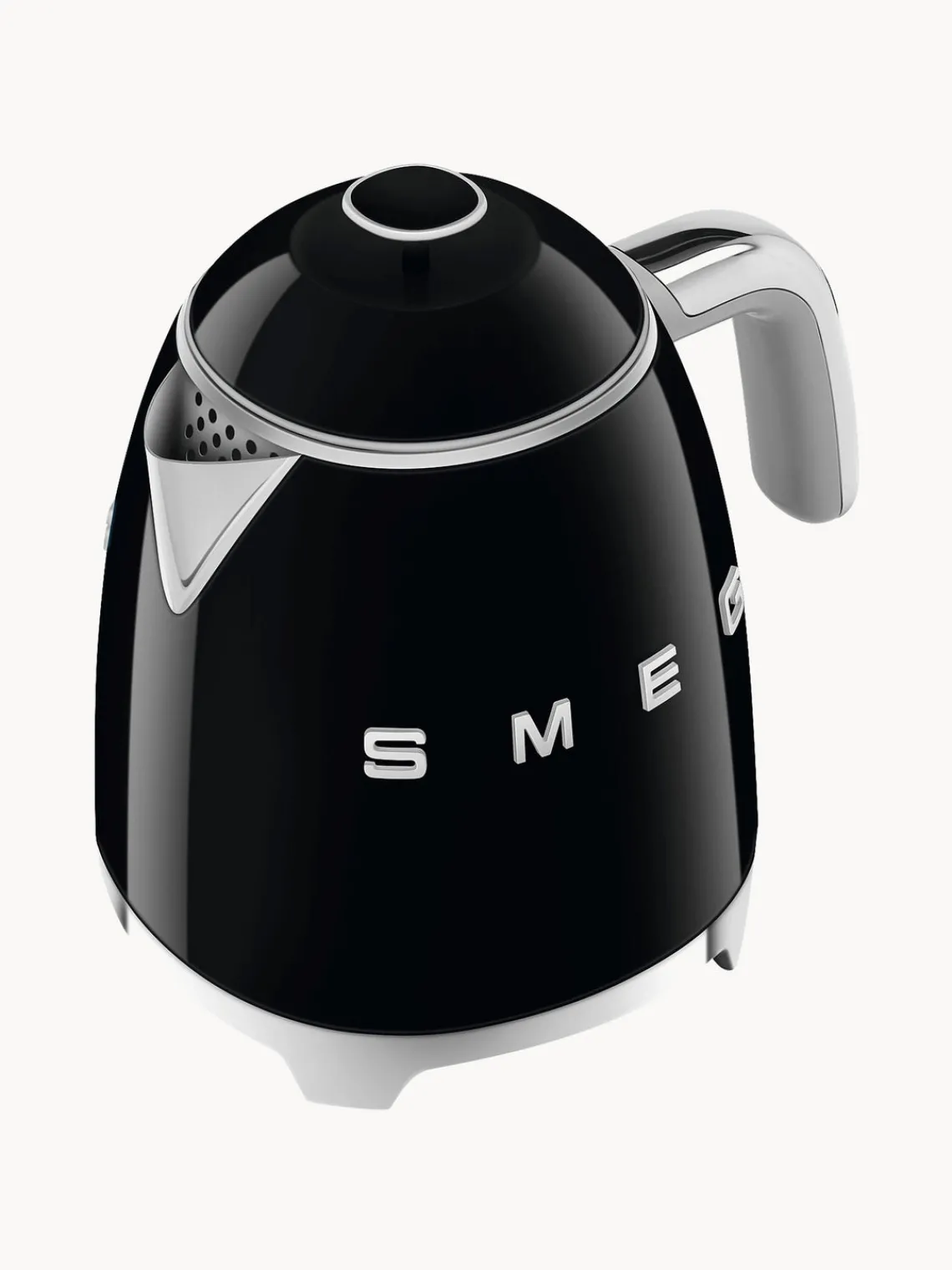 Outlet Smeg Bouilloire 50's Style, 800 mL Noir, haute brillance