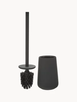 Online Zone Denmark Brosse pour WC avec récipient en porcelaine Brush Noir, mat