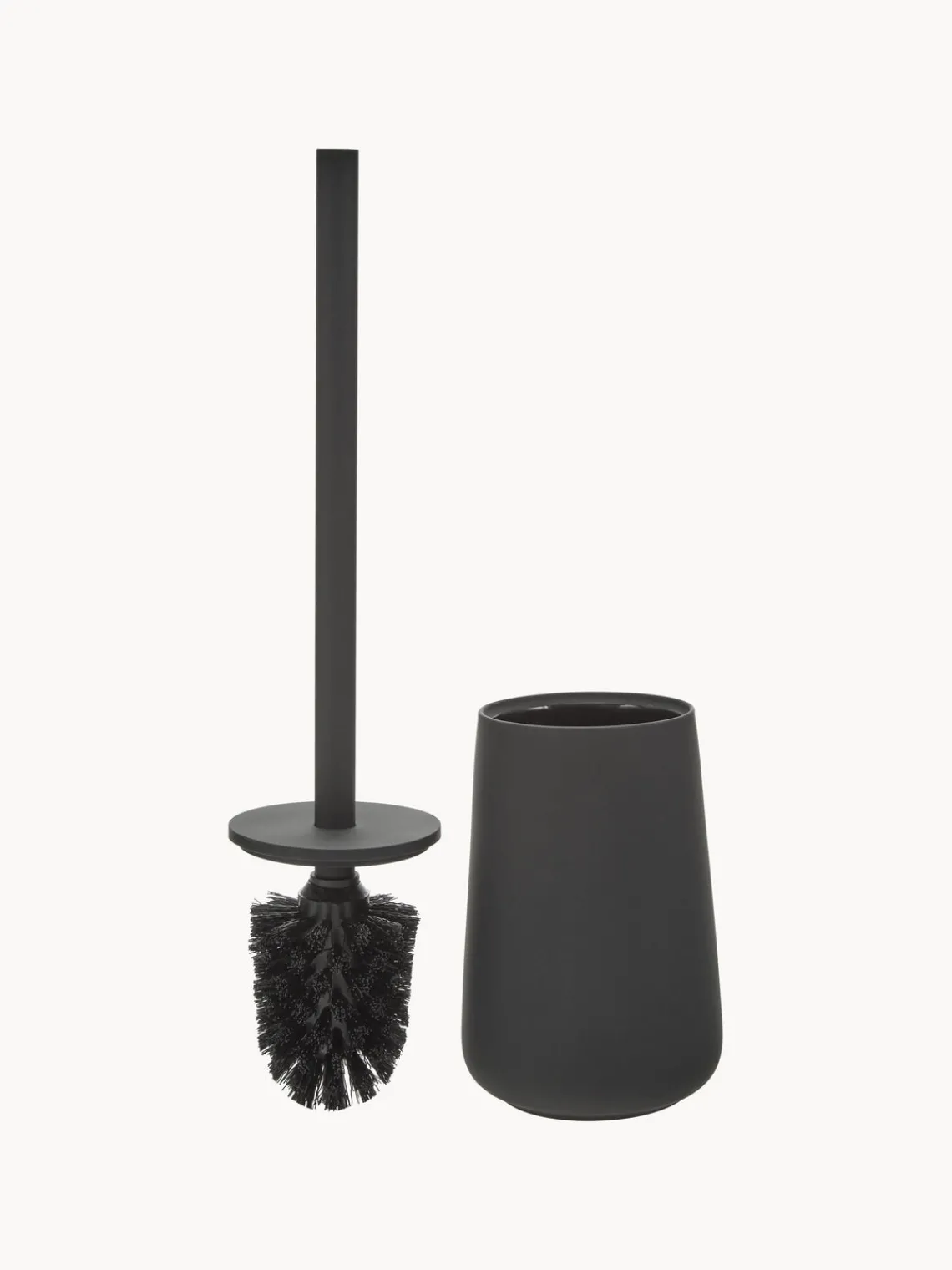 Online Zone Denmark Brosse pour WC avec récipient en porcelaine Brush Noir, mat