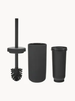 Online Zone Denmark Brosse pour WC avec récipient Omega Noir