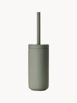 Discount Zone Denmark Brosse pour WC avec récipient Omega Vert sauge