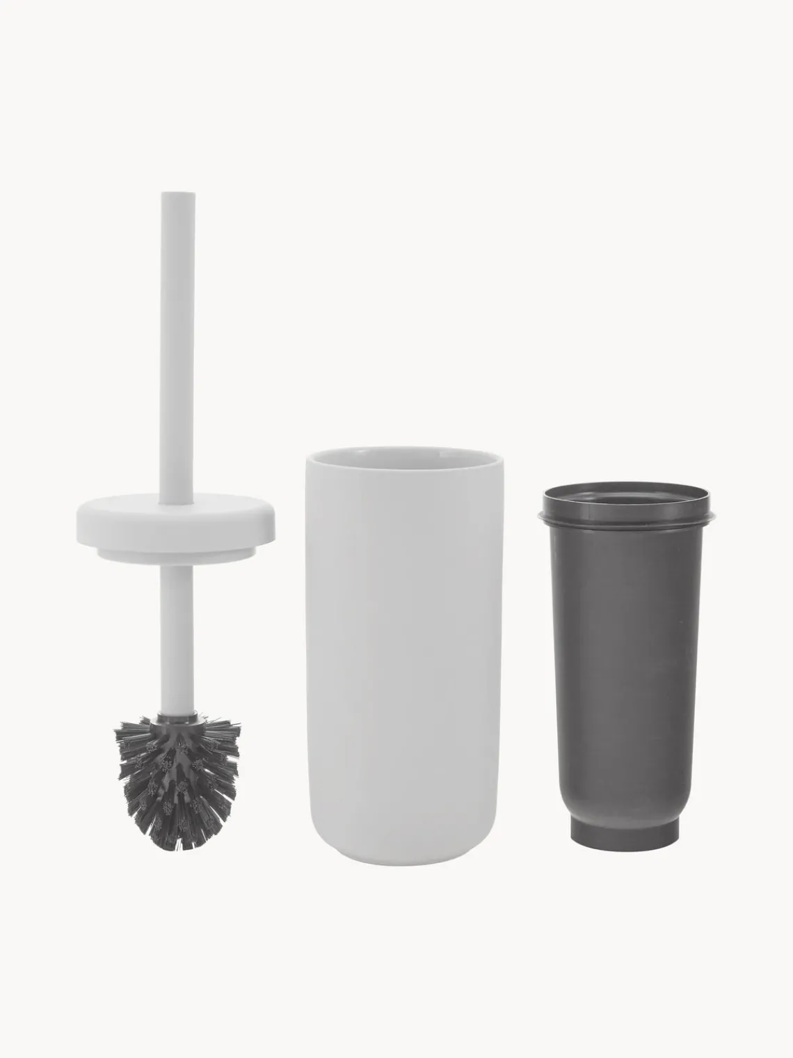 Clearance Zone Denmark Brosse pour WC avec récipient Omega Gris clair