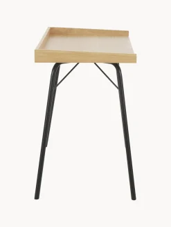 Best Woodman Bureau avec plateau en bois Rayburn Bois clair, noir