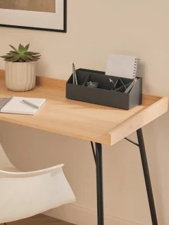 Best Woodman Bureau avec plateau en bois Rayburn Bois clair, noir