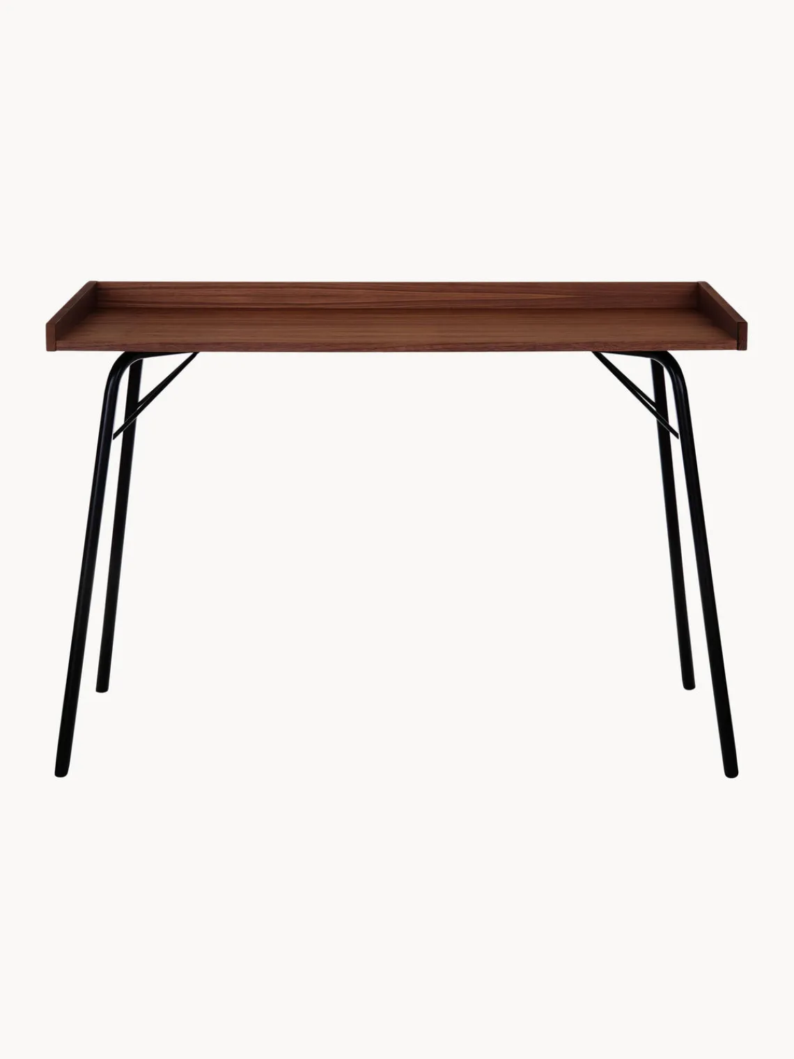 Discount Woodman Bureau avec plateau plaqué noyer Rayburn Bois foncé, noir