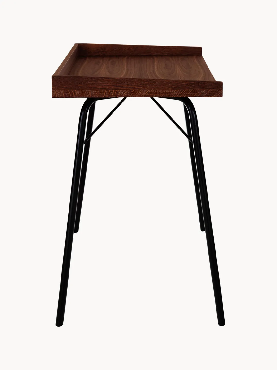 Discount Woodman Bureau avec plateau plaqué noyer Rayburn Bois foncé, noir