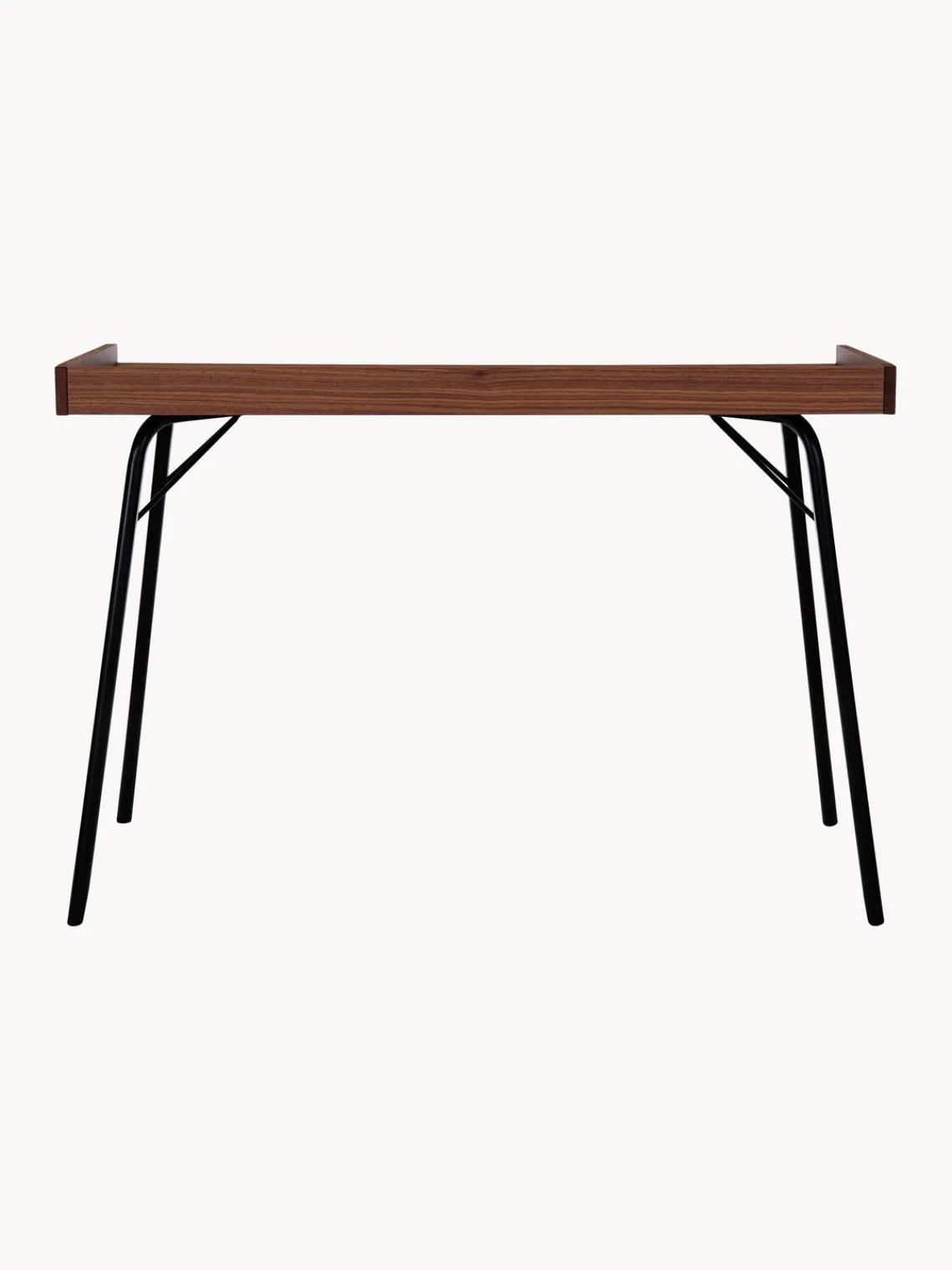 Discount Woodman Bureau avec plateau plaqué noyer Rayburn Bois foncé, noir