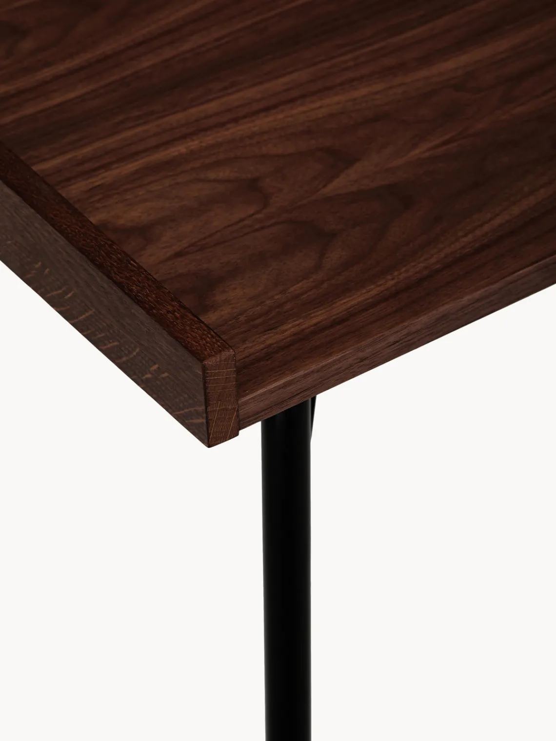 Discount Woodman Bureau avec plateau plaqué noyer Rayburn Bois foncé, noir