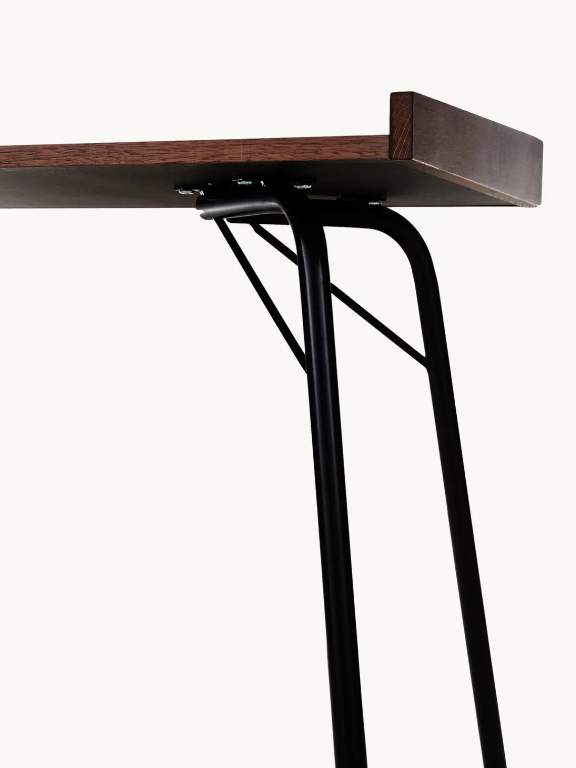Discount Woodman Bureau avec plateau plaqué noyer Rayburn Bois foncé, noir