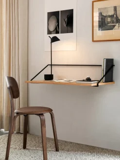 Sale Audo Copenhagen Bureau mural en bois et métal Majorka Bois clair