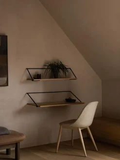 Sale Audo Copenhagen Bureau mural en bois et métal Majorka Bois clair