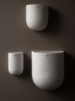 Sale DBKD Cache-pot mural Cut, larg. 15 cm Blanc cassé, mat