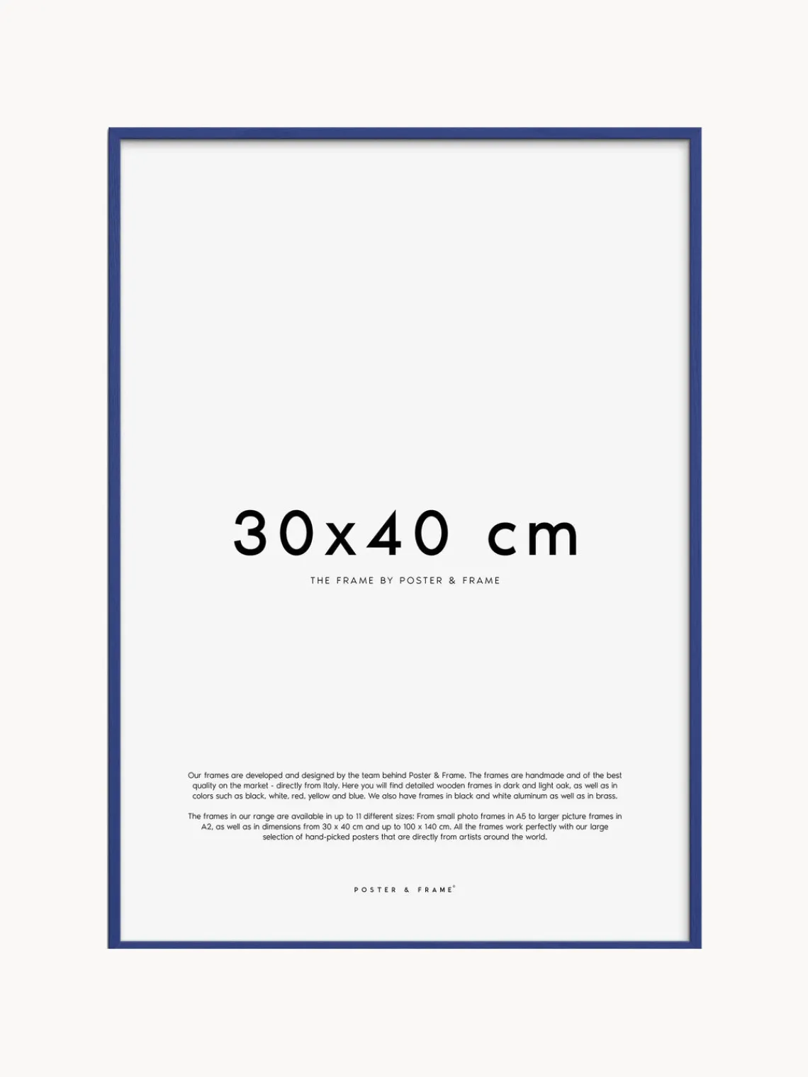 Hot Poster and Frame Cadre photo artisanal Explore, tailles variées Bleu foncé