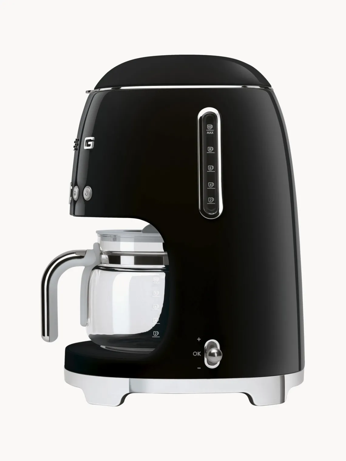 New Smeg Cafetière filtre 50's Style Noir, haute brillance