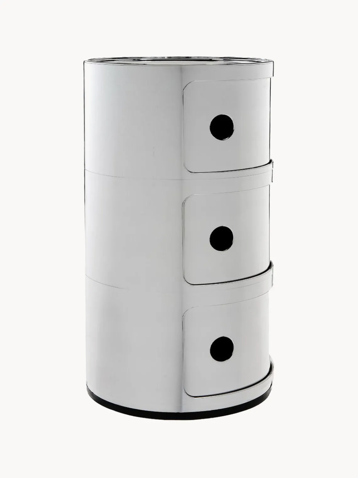 Discount Kartell Caisson design 3 modules Componibili Argenté