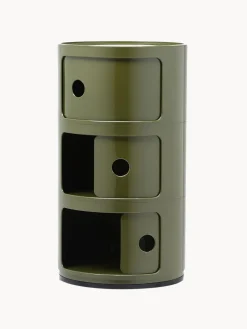 Hot Kartell Caisson design 3 modules Componibili Vert olive, haute brillance