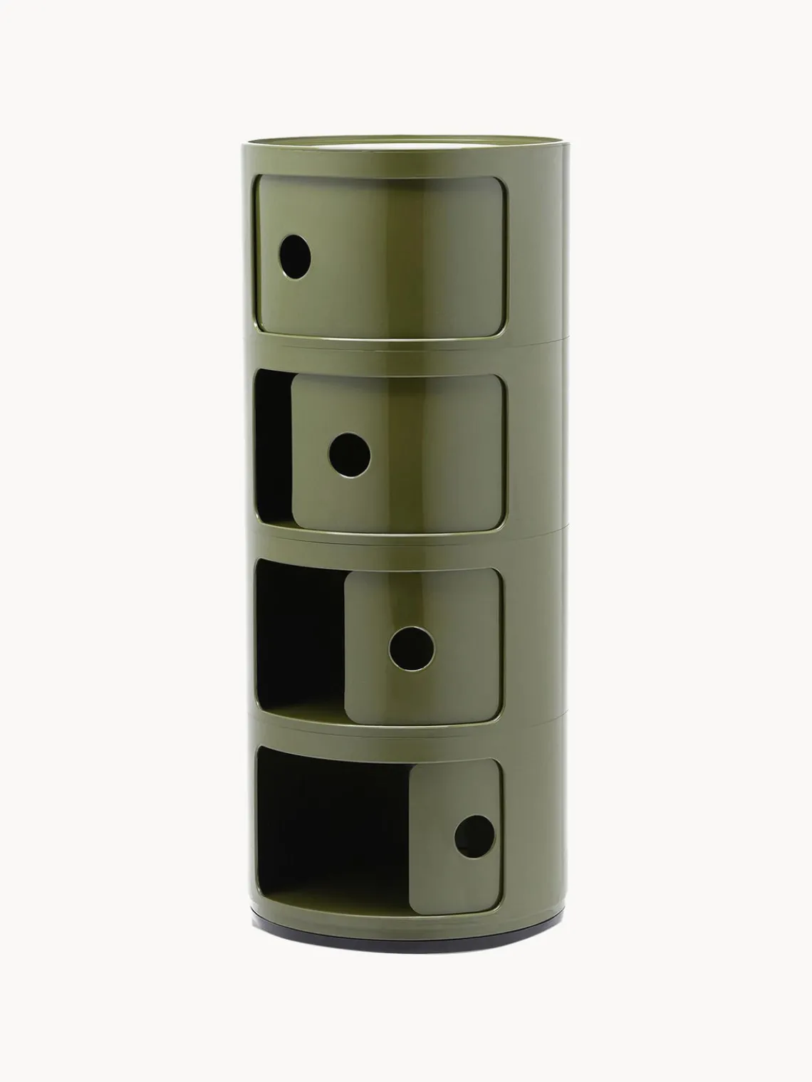 Best Kartell Caisson design 4 modules Componibili Vert olive, haute brillance