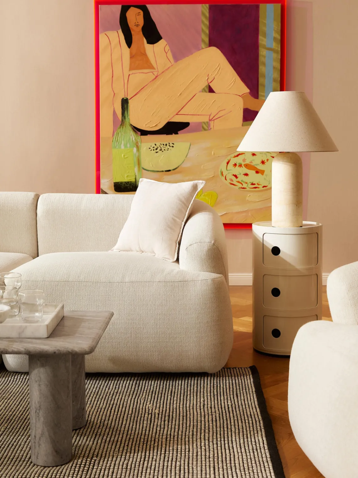 Clearance Kartell Caisson design 3 modules Componibili Blanc, haute brillance