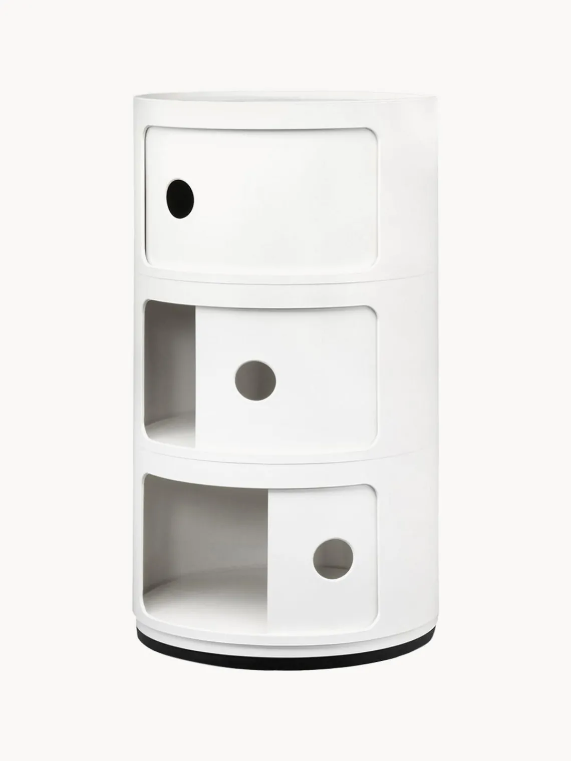 Clearance Kartell Caisson design 3 modules Componibili Blanc, haute brillance