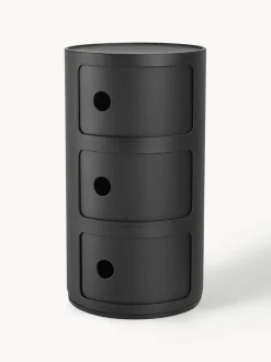 Fashion Kartell Caisson design 3 modules Componibili Noir, mat