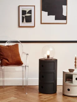 Fashion Kartell Caisson design 3 modules Componibili Noir, mat