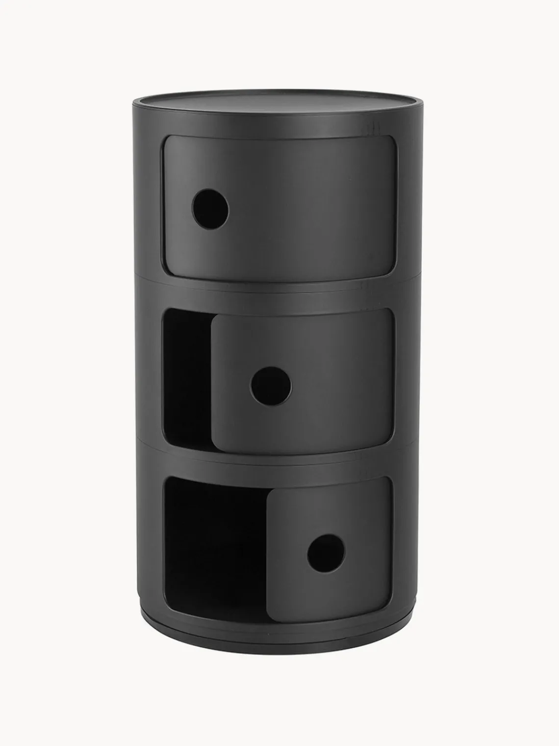 Fashion Kartell Caisson design 3 modules Componibili Noir, mat