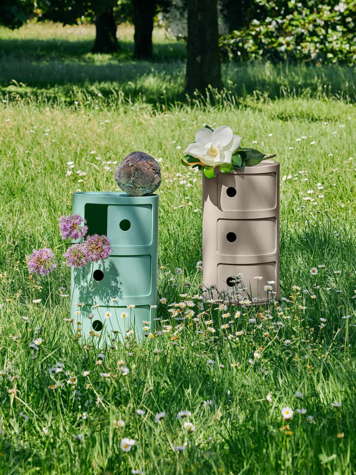 Sale Kartell Caisson design 3 modules Componibili Bio Beige, mat