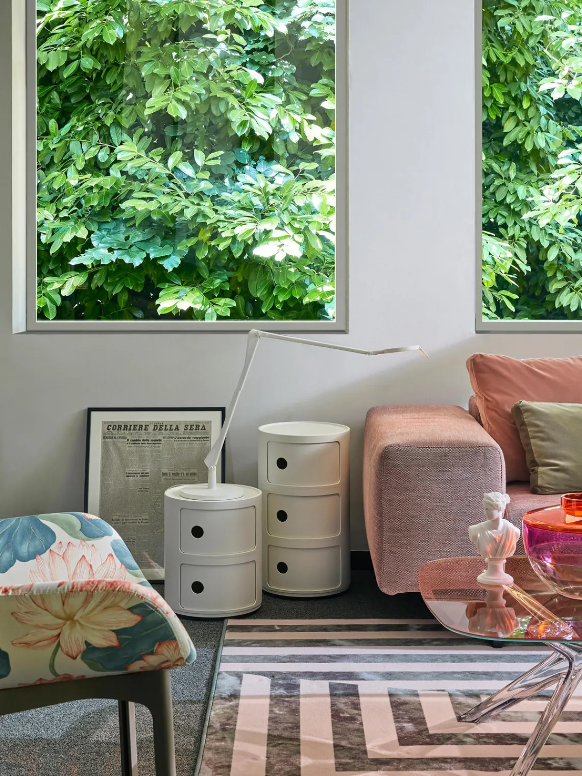 Outlet Kartell Caisson design 2 modules Componibili Blanc, mat