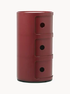 Discount Kartell Caisson design 3 modules Componibili Lie de vin, haute brillance