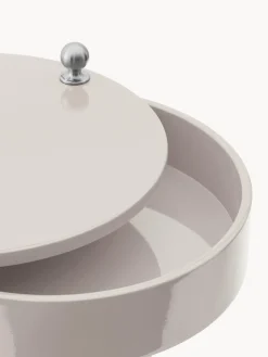 Hot Verpan Caisson roulant rond Barboy, design Verner Panton Blanc crème, haute brillance