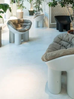 Fashion Driade Canapé 2 places en plastique Roly Poly Gris clair