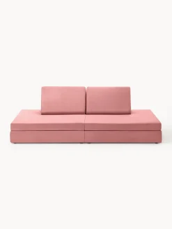 Outlet Funzy Canapé de jeu modulaire en velours Mila Velours vieux rose