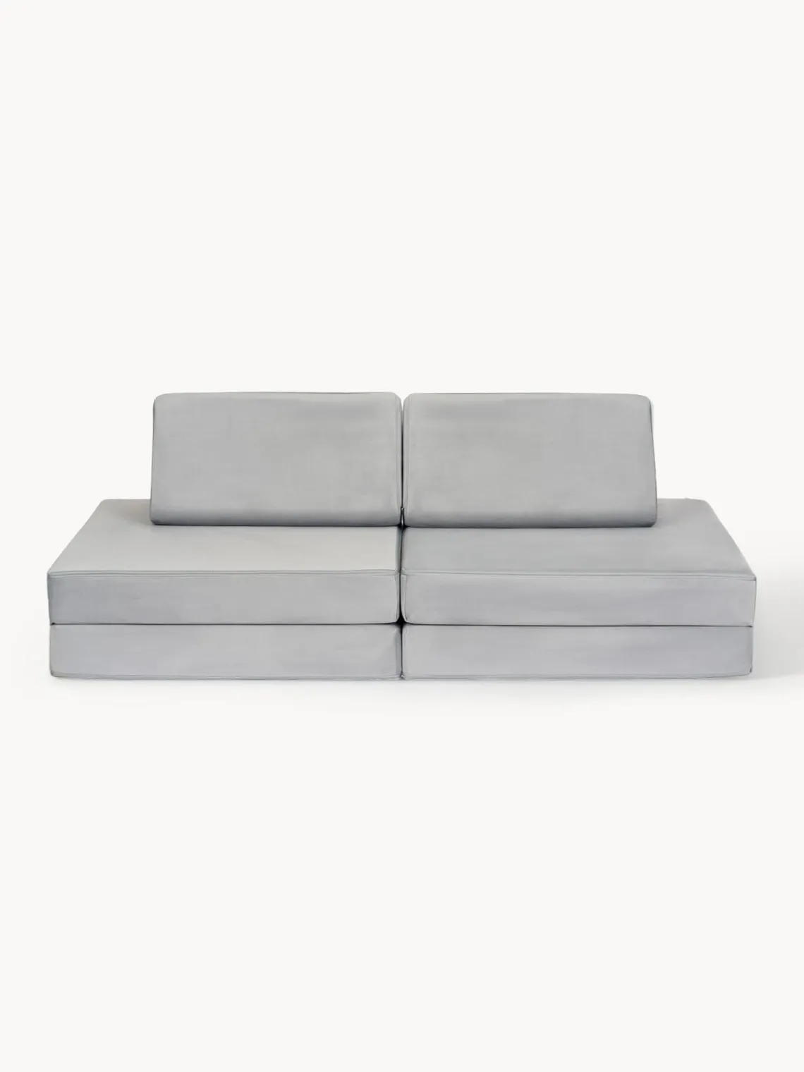 Discount Funzy Canapé de jeu modulaire en velours Arktis Velours gris clair