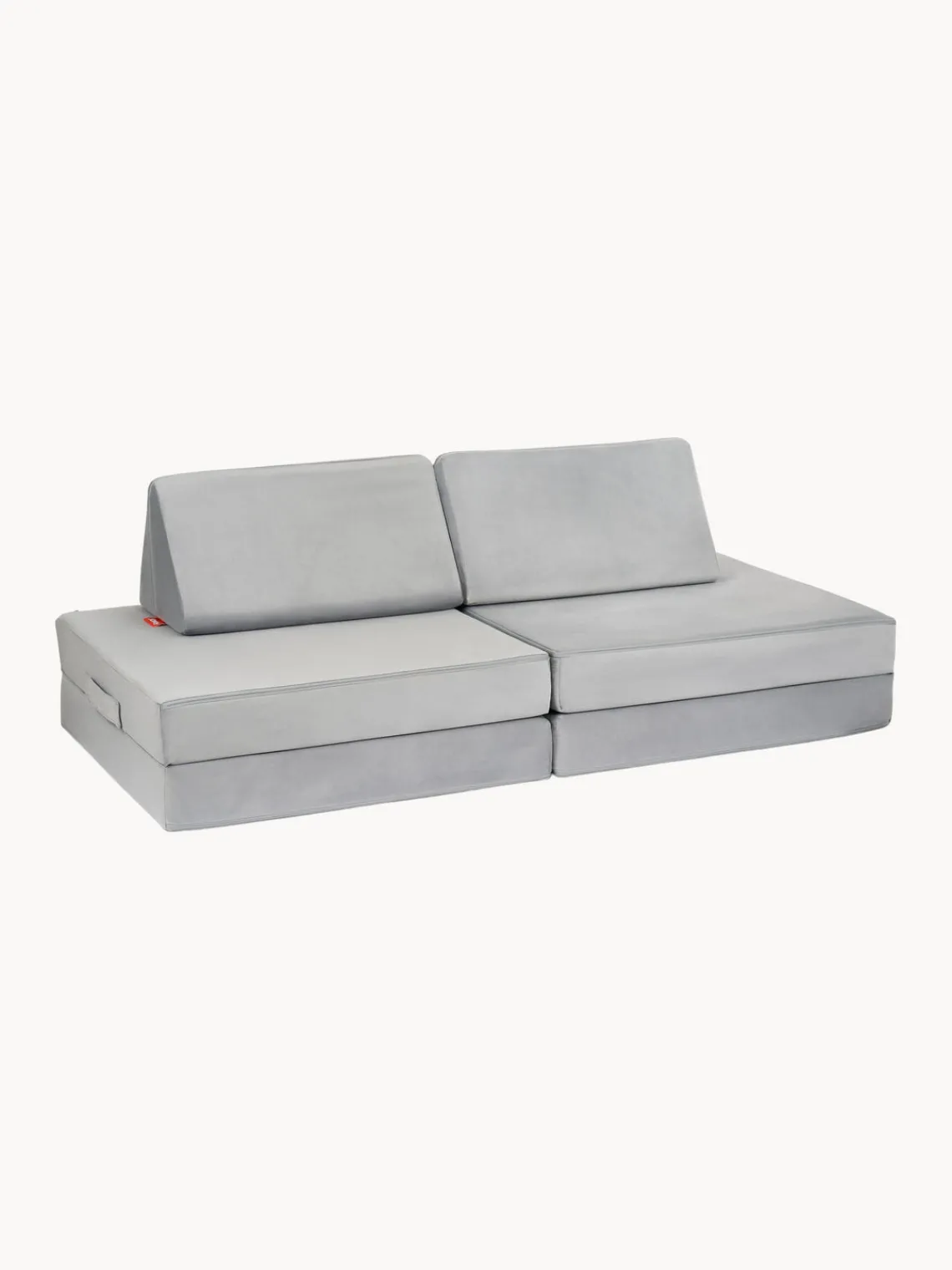 Discount Funzy Canapé de jeu modulaire en velours Arktis Velours gris clair