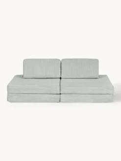 New Funzy Canapé de jeu modulaire en velours côtelé Arktis Velours côtelé vert sauge