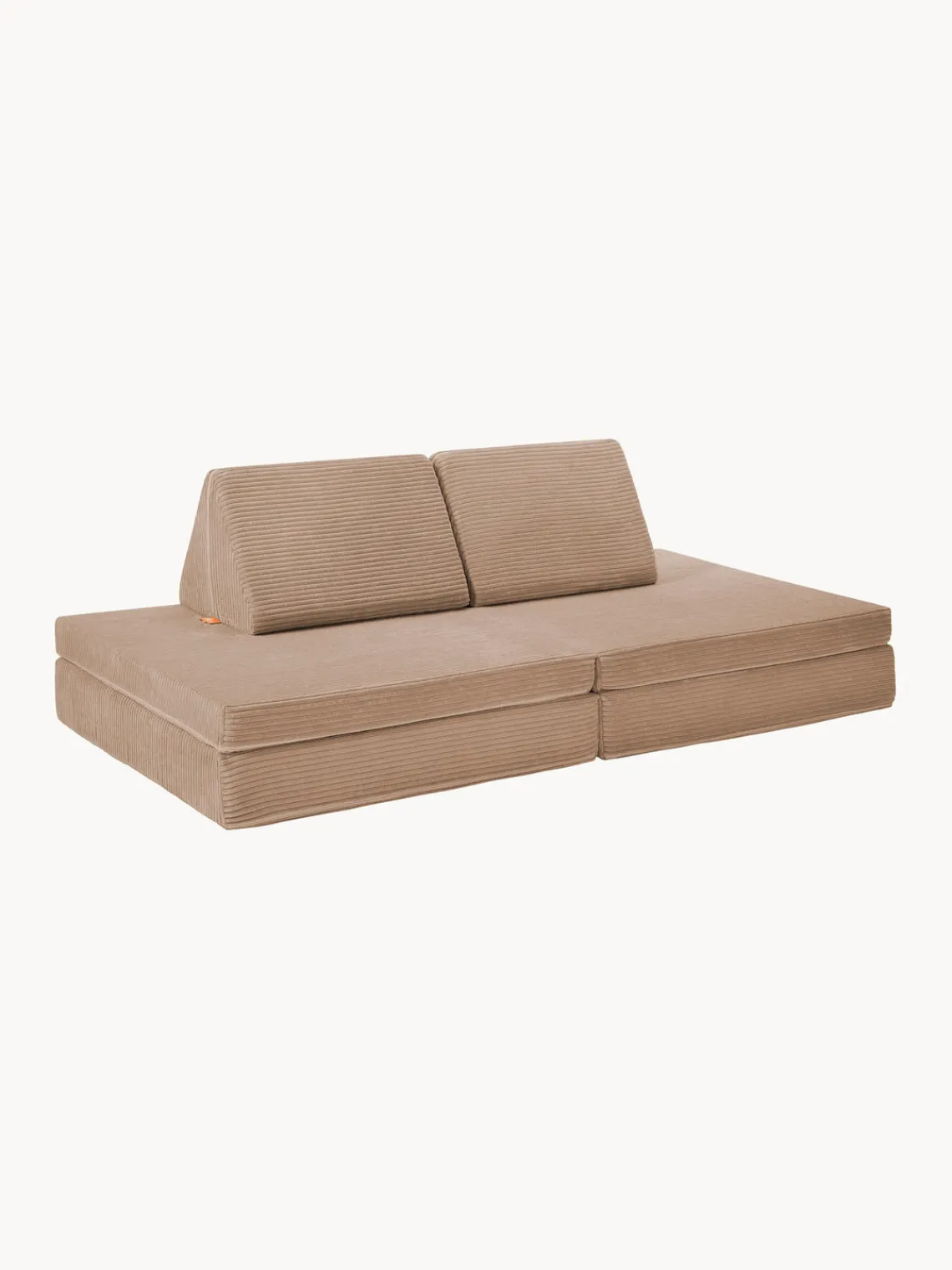 Fashion Funzy Canapé de jeu modulaire en velours côtelé Arktis Velours côtelé beige