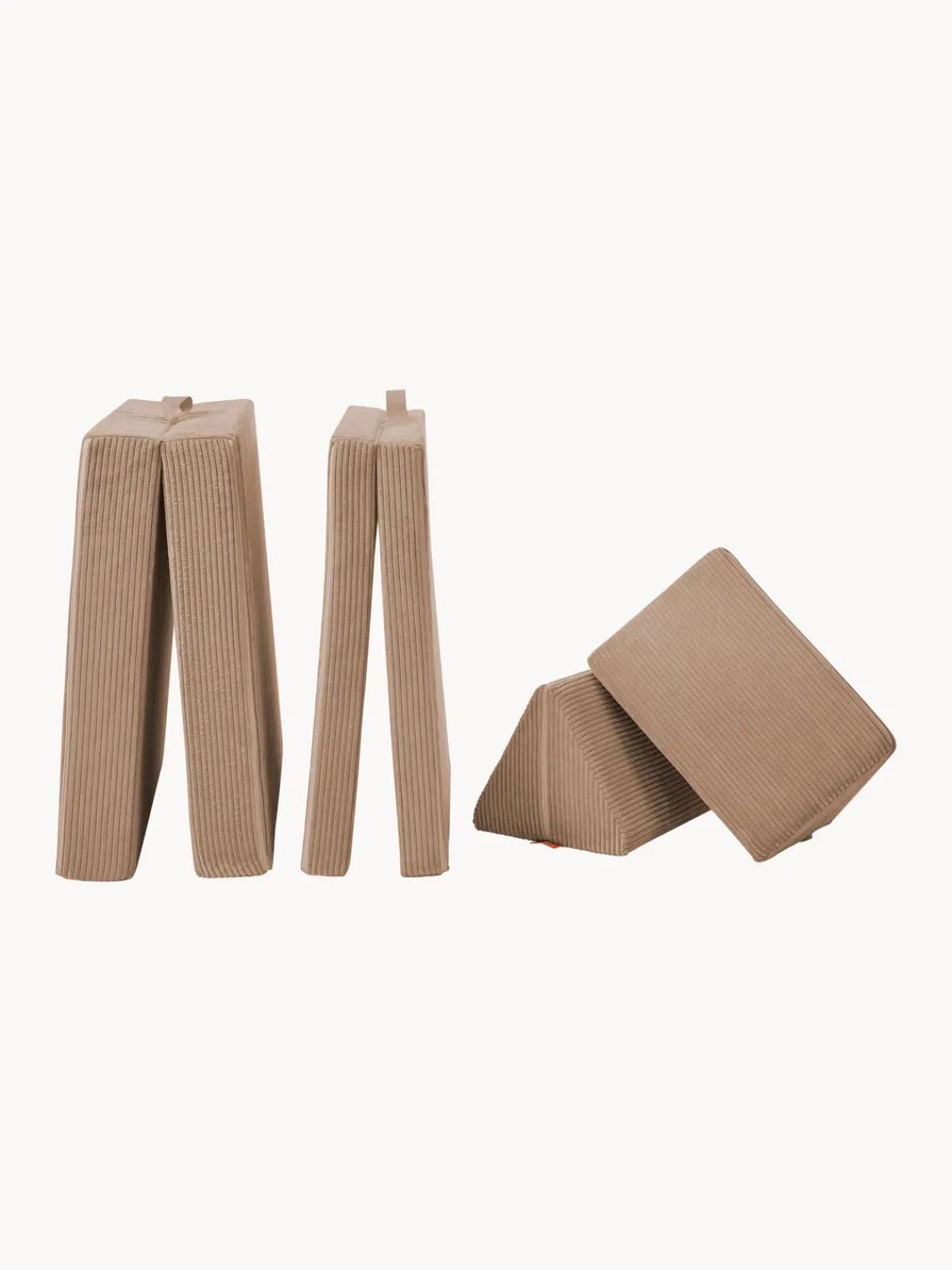 Fashion Funzy Canapé de jeu modulaire en velours côtelé Arktis Velours côtelé beige