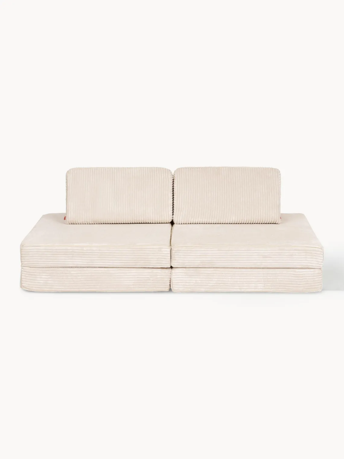 Outlet Funzy Canapé de jeu modulaire en velours côtelé Arktis Velours côtelé beige clair