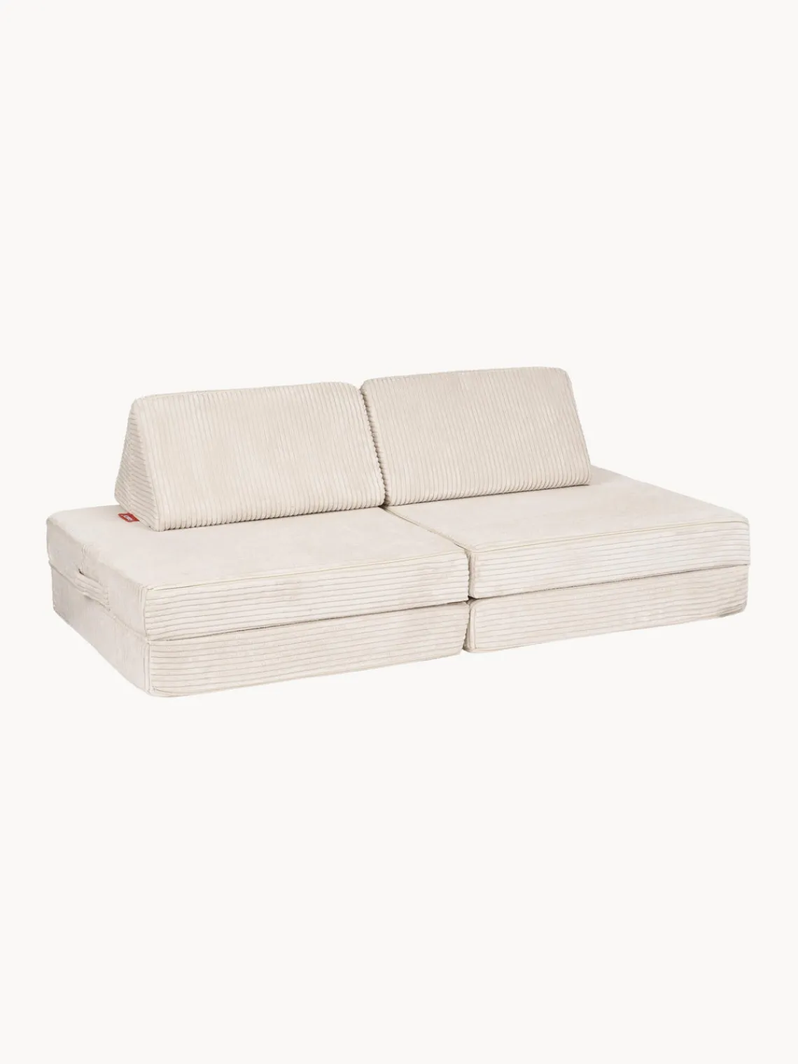 Outlet Funzy Canapé de jeu modulaire en velours côtelé Arktis Velours côtelé beige clair