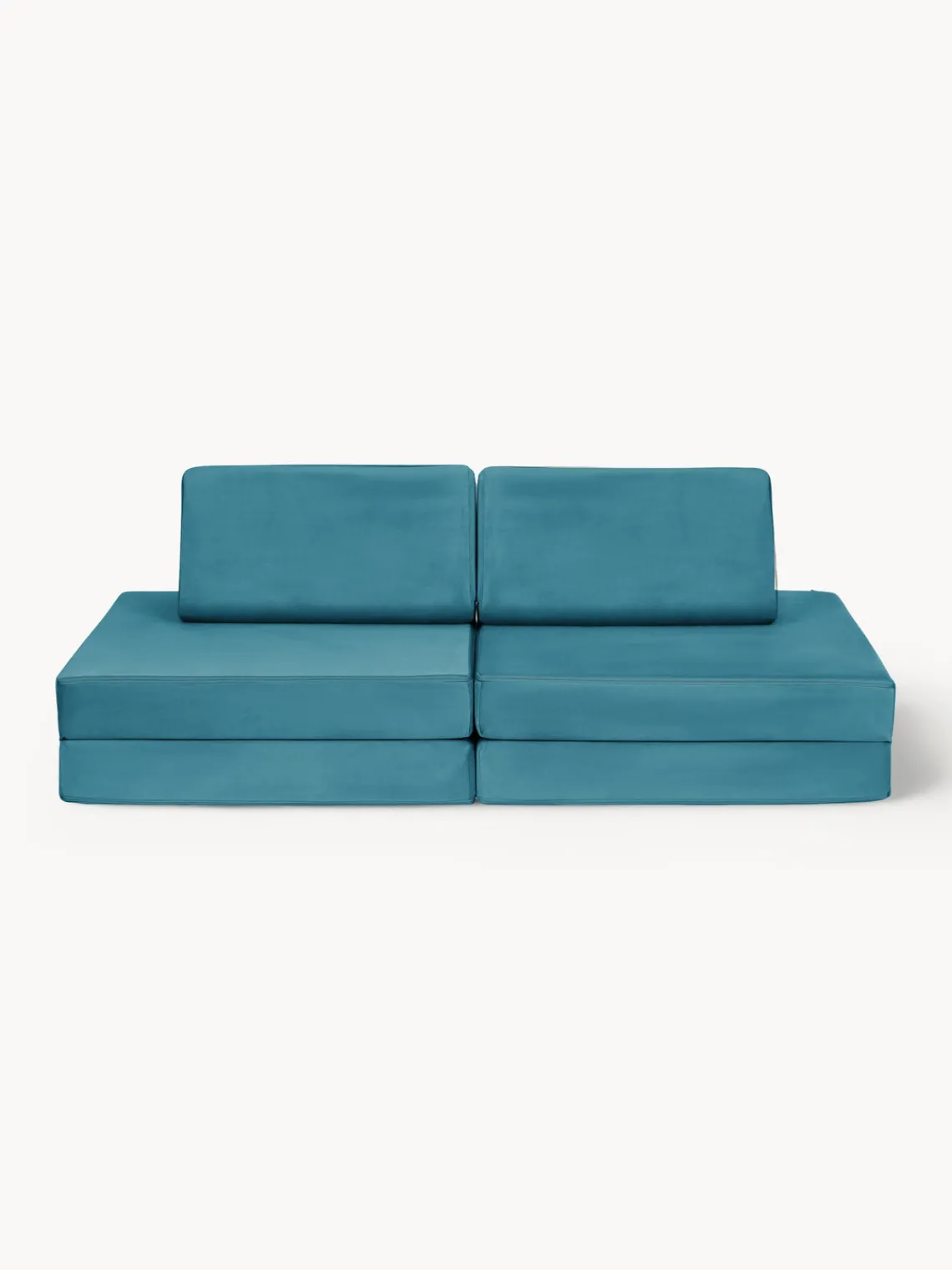 Outlet Funzy Canapé de jeu modulaire en velours Arktis Velours bleu