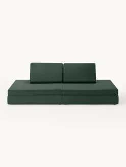 Best Funzy Canapé de jeu modulaire en velours Arktis Velours vert foncé