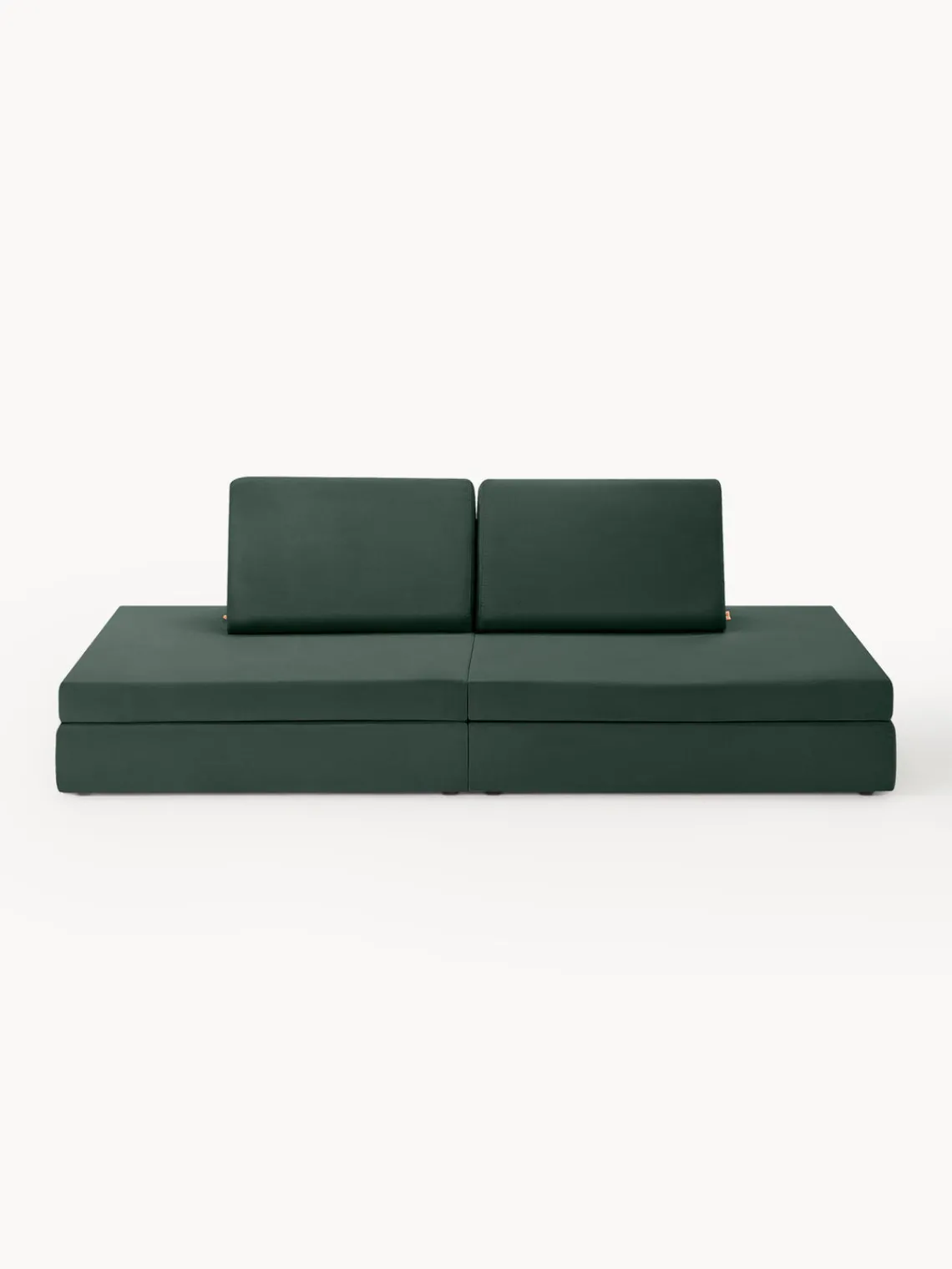 Best Funzy Canapé de jeu modulaire en velours Arktis Velours vert foncé