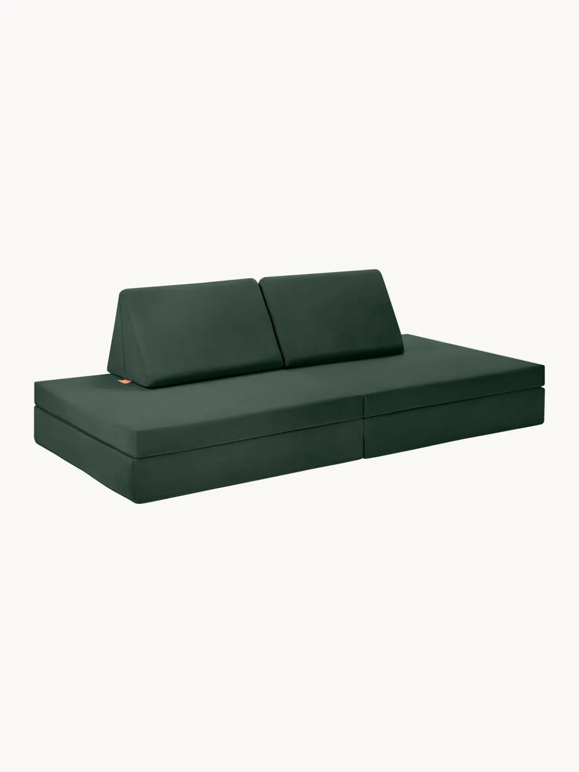 Best Funzy Canapé de jeu modulaire en velours Arktis Velours vert foncé