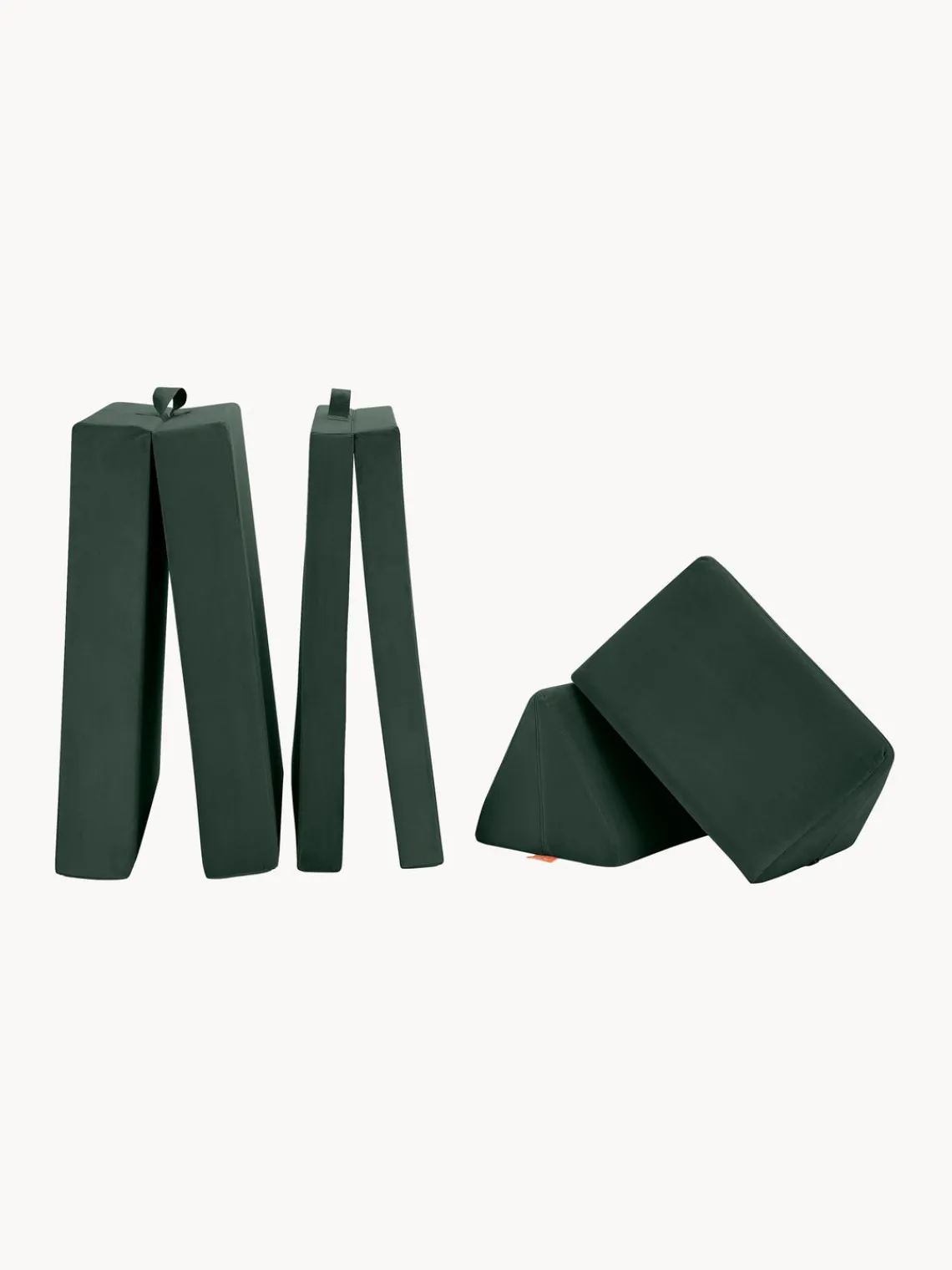 Best Funzy Canapé de jeu modulaire en velours Arktis Velours vert foncé