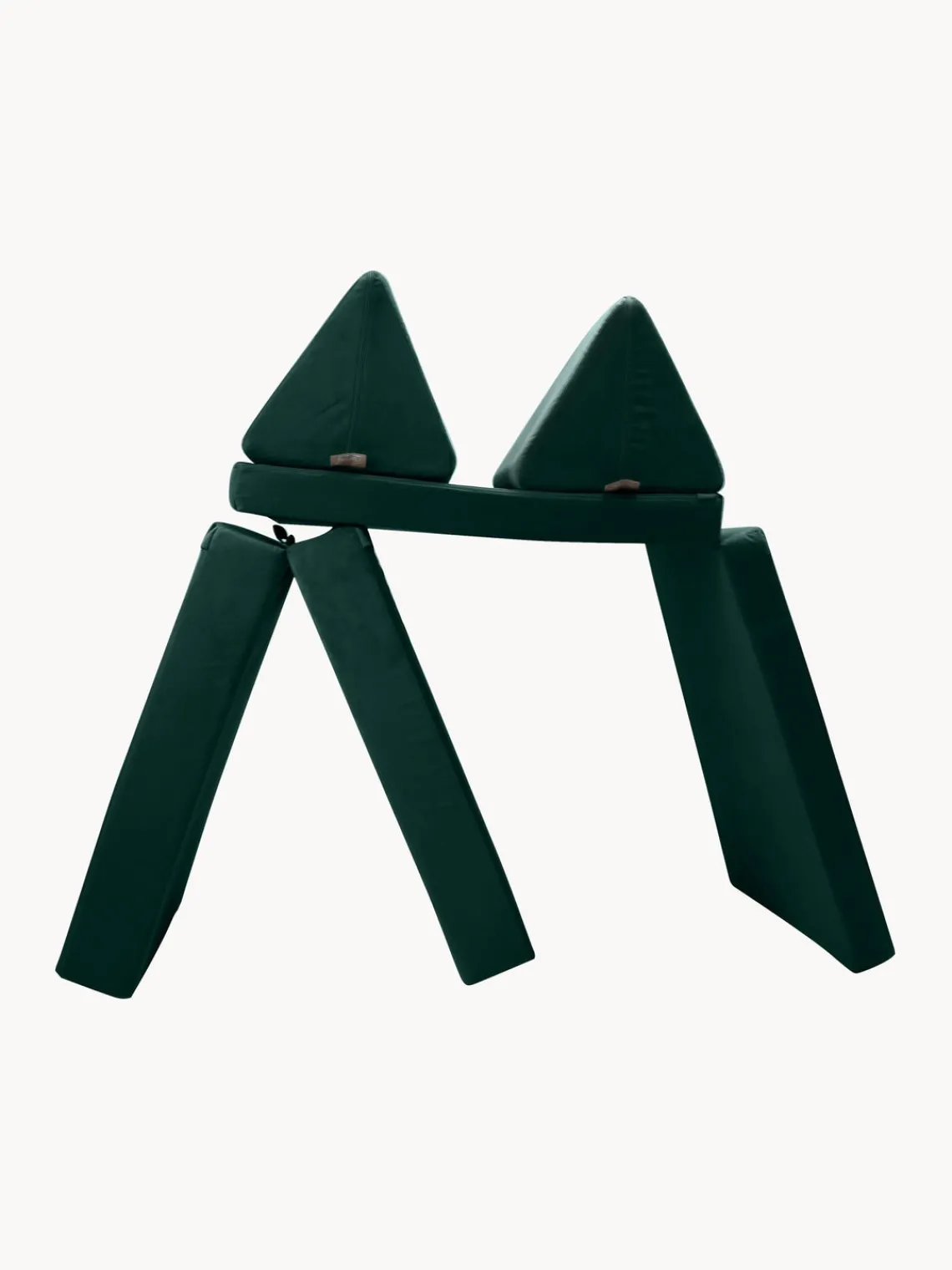 Best Funzy Canapé de jeu modulaire en velours Arktis Velours vert foncé