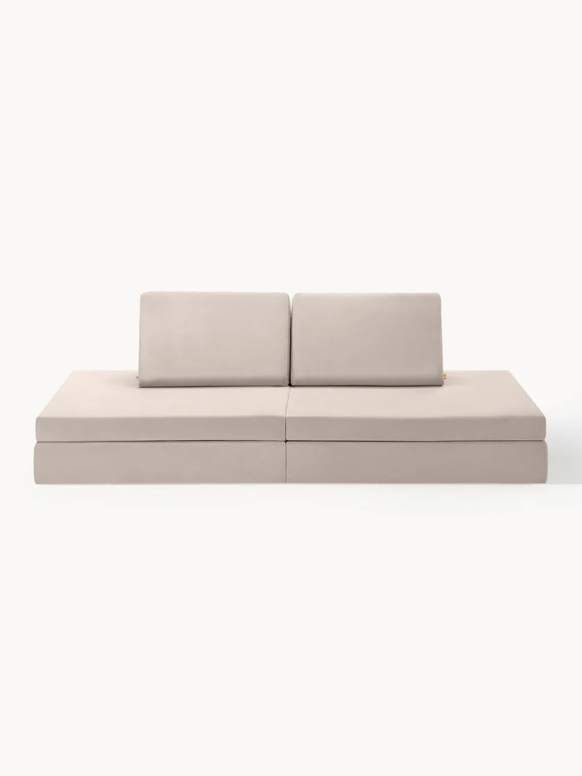 Outlet Funzy Canapé de jeu modulaire en velours Arktis Velours beige clair