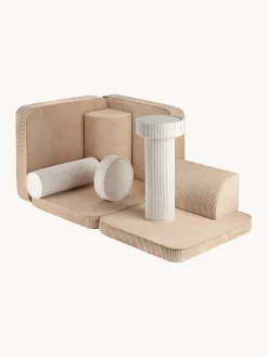 New Wigiwama Canapé de jeu modulaire en velours côtelé pour enfants Sugar Velours côtelé beige, blanc crème