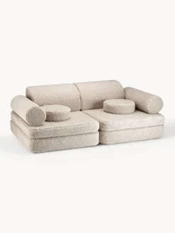 New Wigiwama Canapé modulable enfant en tissu peluche Sugar Peluche beige clair